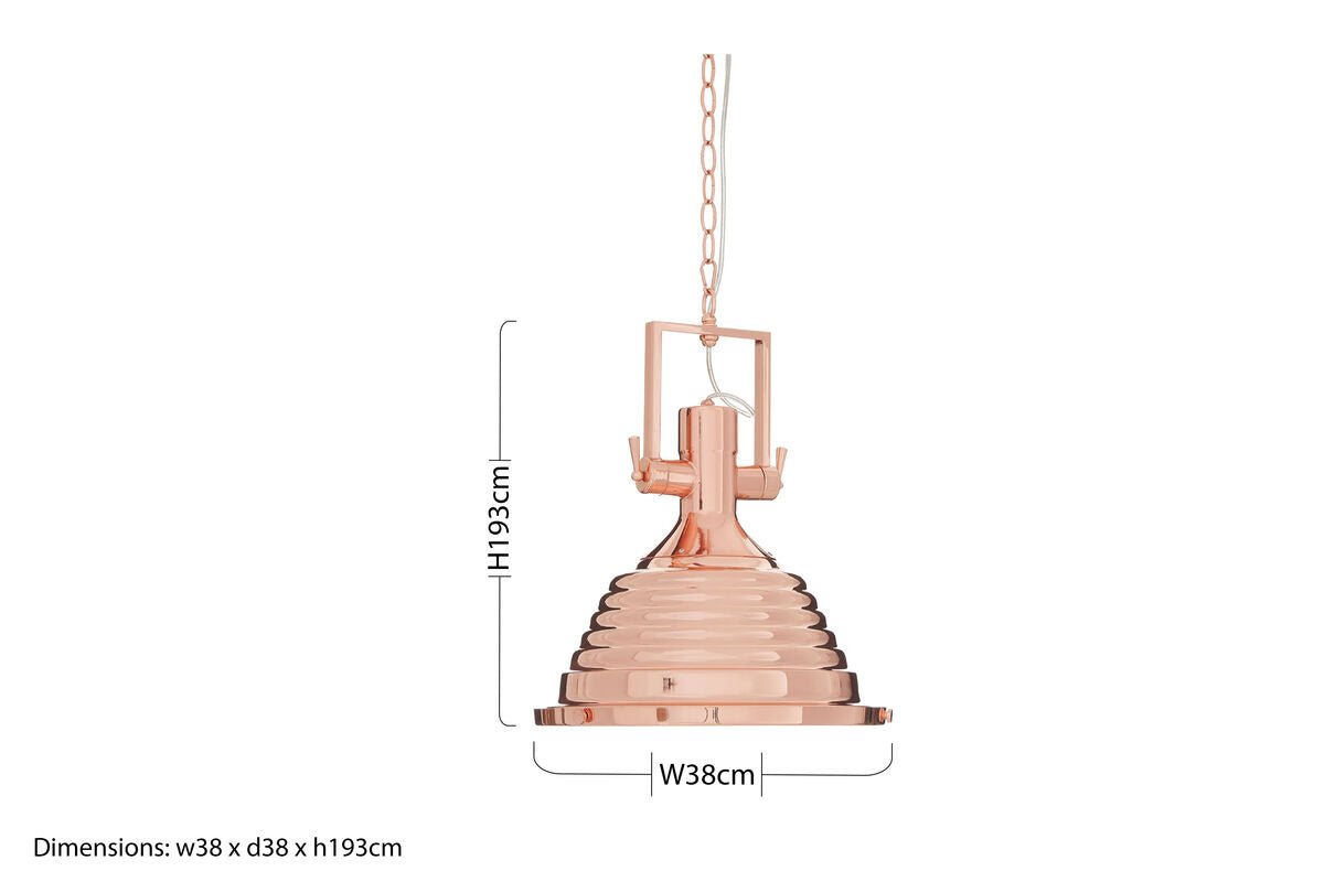 Lexington Medium Copper Pendant Light - Bargainia.com - 5018705394619