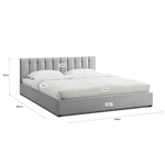 Light Grey Velvet Plush Ottoman Storage Bed Frame - Double - Bargainia.com - 