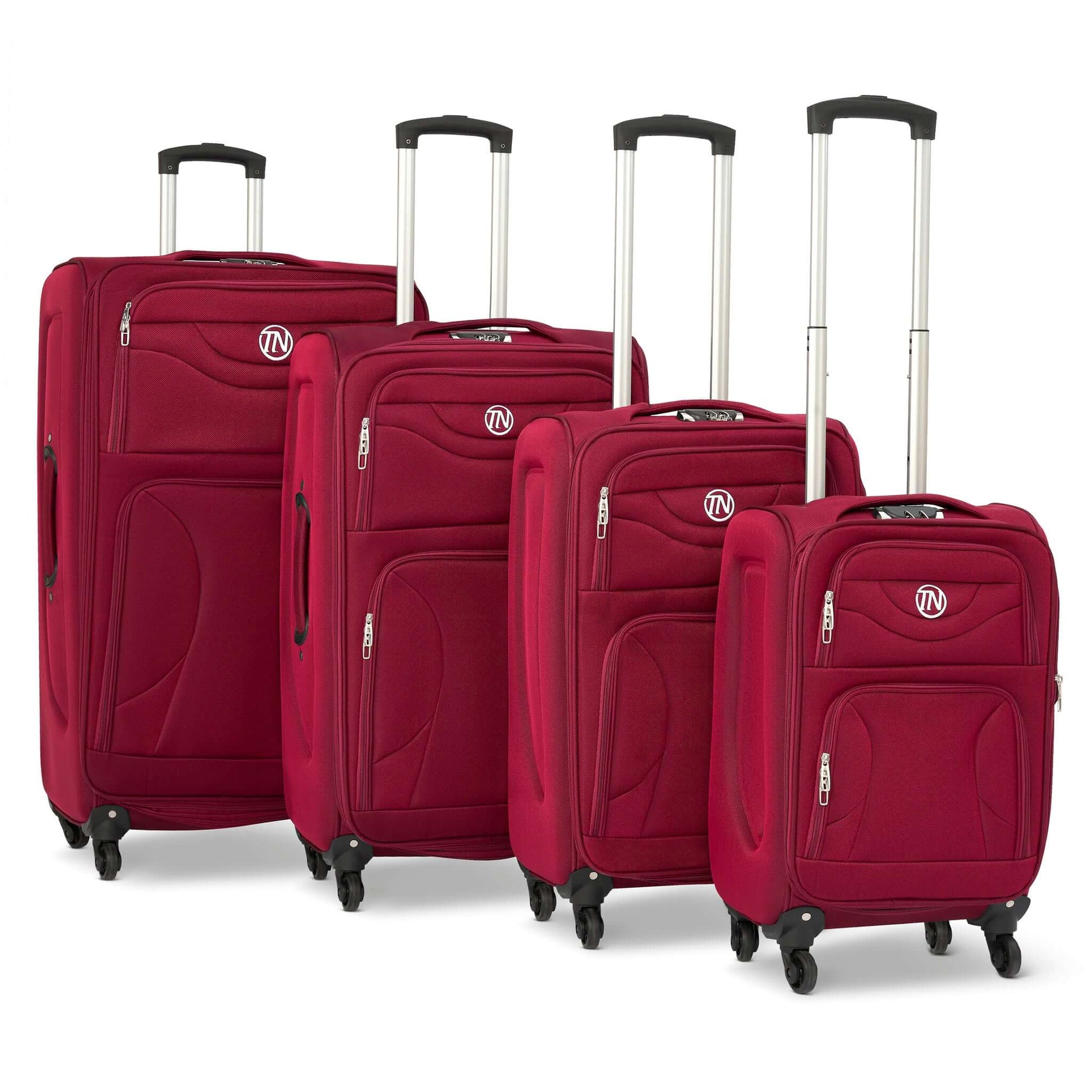 Lightweight Luggage Suitcase 4pcs 360 Wheels - Assorted Colours Suitcase Clearance