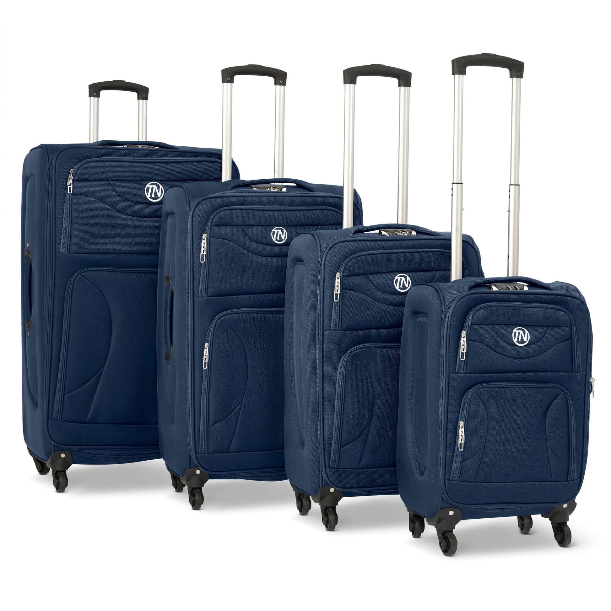 Lightweight Luggage Suitcase 4pcs 360 Wheels - Assorted Colours Suitcase Clearance