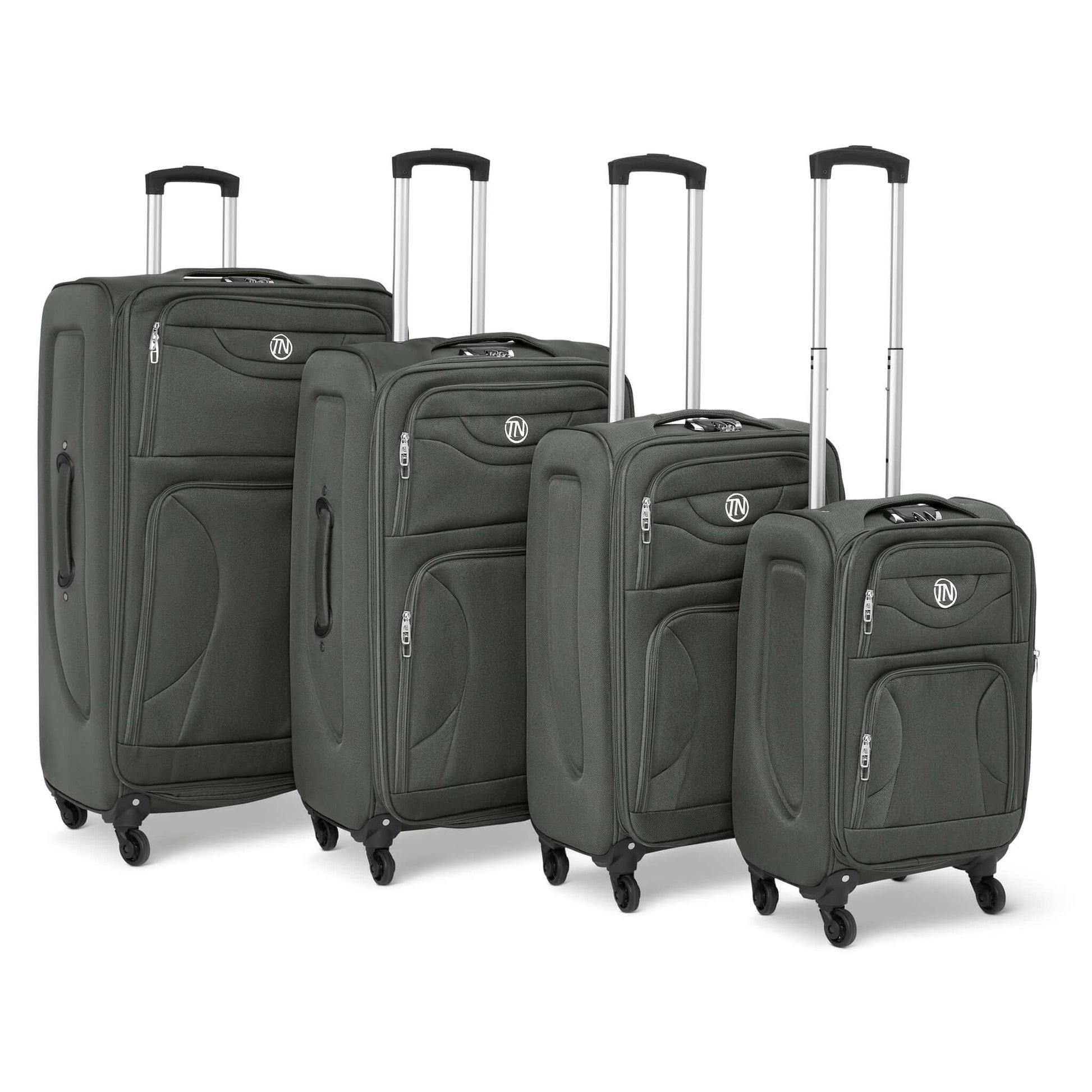 Lightweight Luggage Suitcase 4pcs 360 Wheels - Assorted Colours Suitcase Clearance