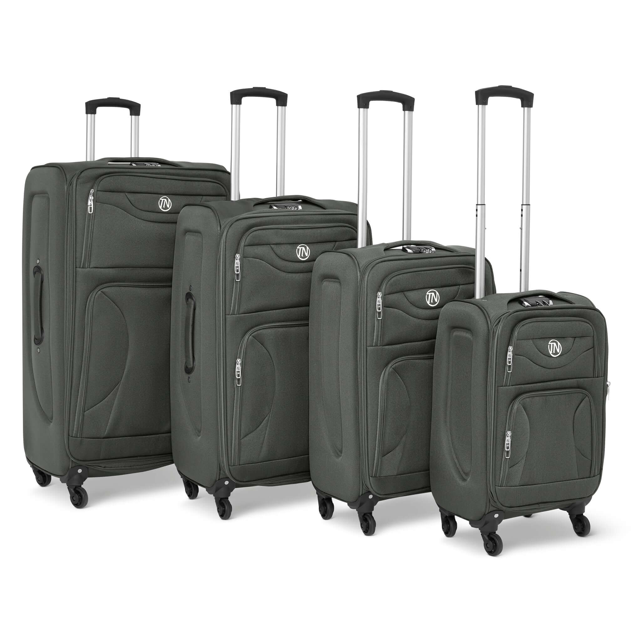 Lightweight Luggage Suitcase 4pcs 360 Wheels - Assorted Colours Suitcase Clearance