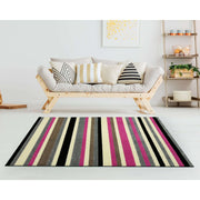 Linea Striped Pink Washable Rug - Bargainia.com - 5060912238323 - LIN001003