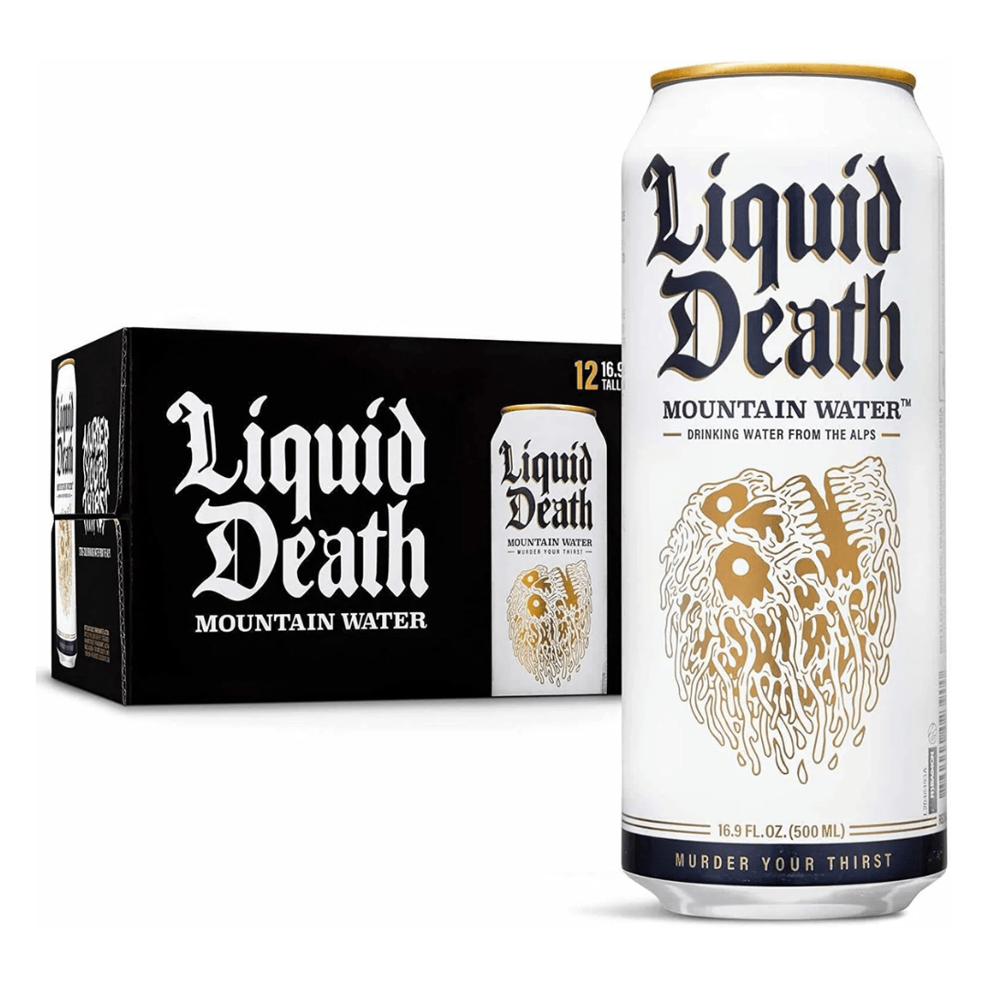 Liquid Death Mountain Water 12 x 500ml - Bargainia.com - 