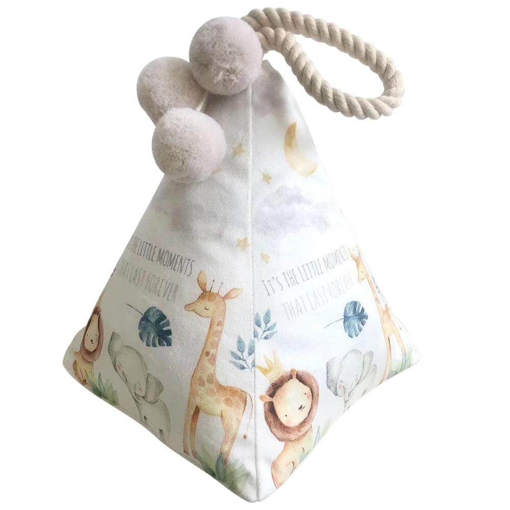 Little Moments Safari Fabric Pom Pom Doorstop Clearance