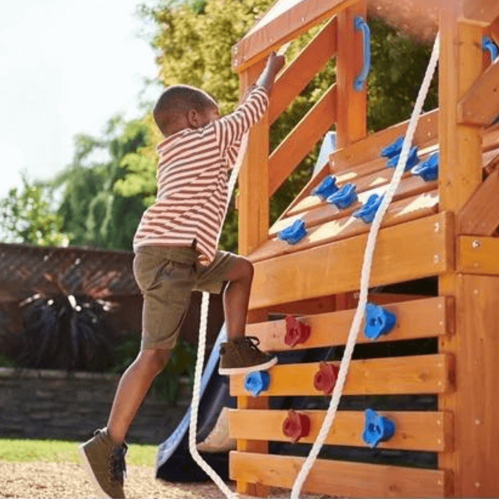 Little Tikes Real Wood Adventure Panther Peak Large Wooden Climbing Frame Swing Set Clearance