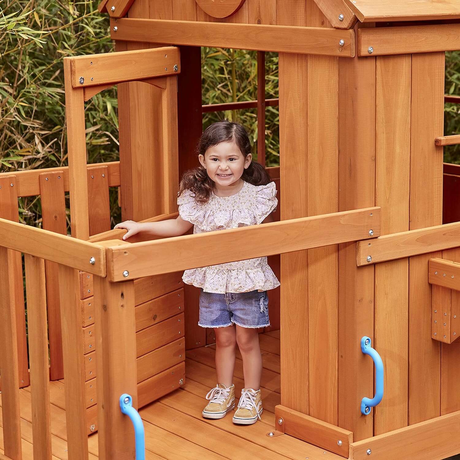 Little Tikes Real Wood Adventures 2 Storey Garden Playhouse - Bargainia.com - 