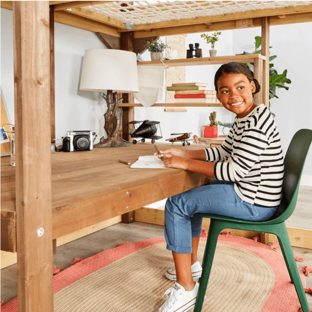 Little Tikes Wooden 4-In-1 Study Fort 5ft Loft Bed Set Clearance