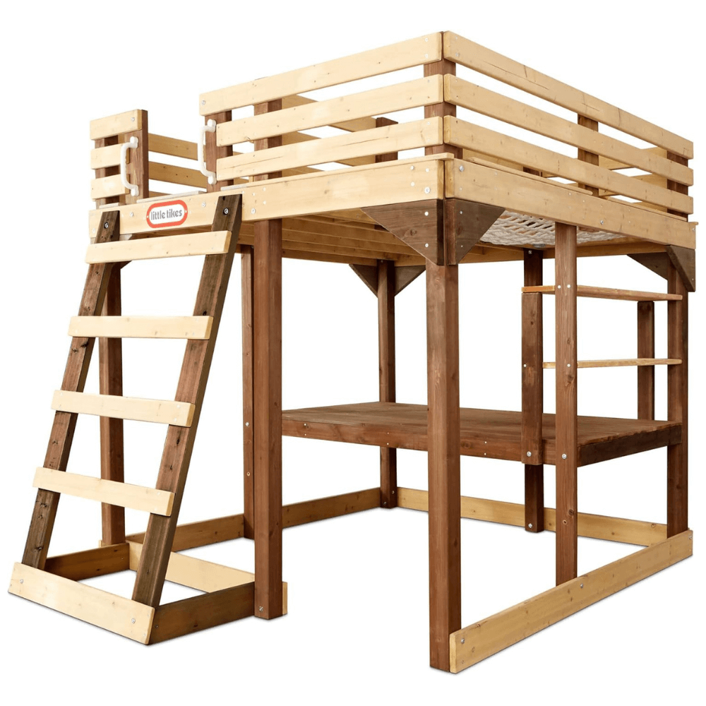 Little Tikes Wooden 4 - In - 1 Study Fort 5ft Loft Bed Set - Bargainia.com - 