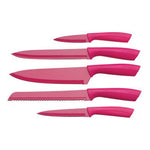 Living Colour 5Pc Hot Pink Knife Block Set - Bargainia.com - 5018705763576