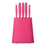 Living Colour 5Pc Hot Pink Knife Block Set - Bargainia.com - 5018705763576
