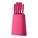 Living Colour 5Pc Hot Pink Knife Block Set - Bargainia.com - 5018705763576