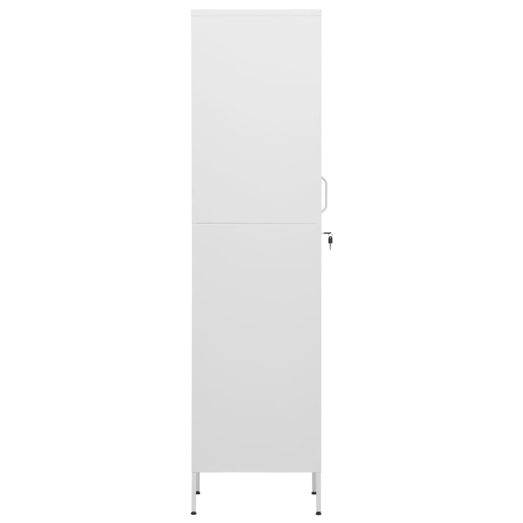Locker Cabinet White 35x46x180 cm Steel - Bargainia.com - 