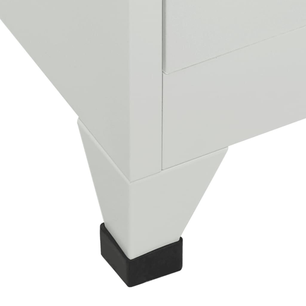 Locker Cabinet with 6 Compartments Steel 90x45x180 cm Grey - Bargainia.com - 8718475500483 - 20156