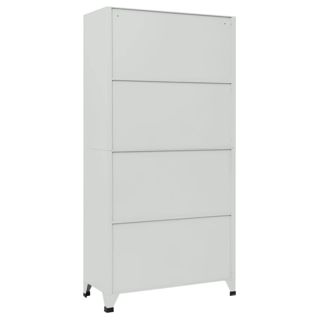 Locker Cabinet with 6 Compartments Steel 90x45x180 cm Grey - Bargainia.com - 8718475500483 - 20156