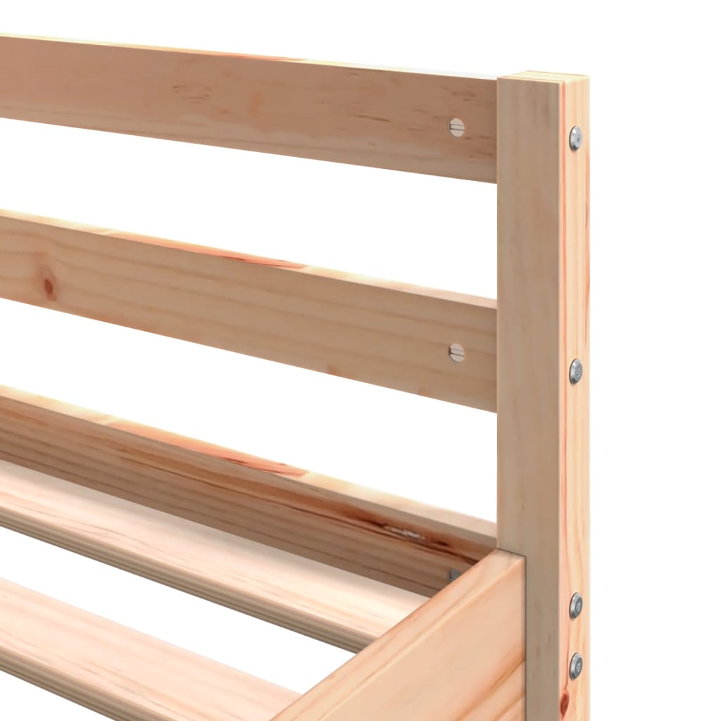 Loft Bed with Desk and Ladder 160x200 cm Solid Wood Pine - Bargainia.com - 8721102803673 - 3284233