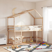 Loft Bed with Ladder and Roof without Mattress 90x200 cm - Bargainia.com - 8721102669682 - 3282070