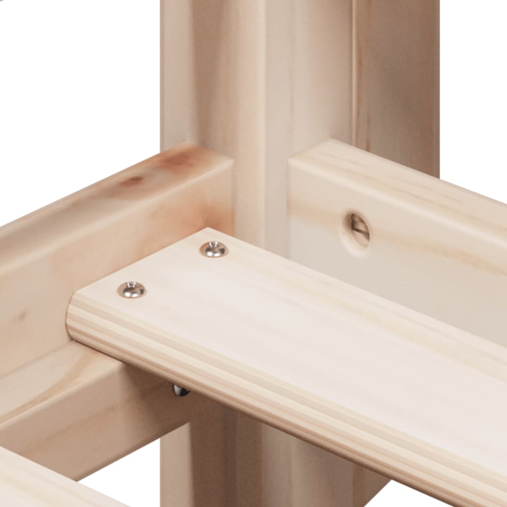 Loft Bed with Ladder and Roof without Mattress 90x200 cm - Bargainia.com - 8721102669682 - 3282070