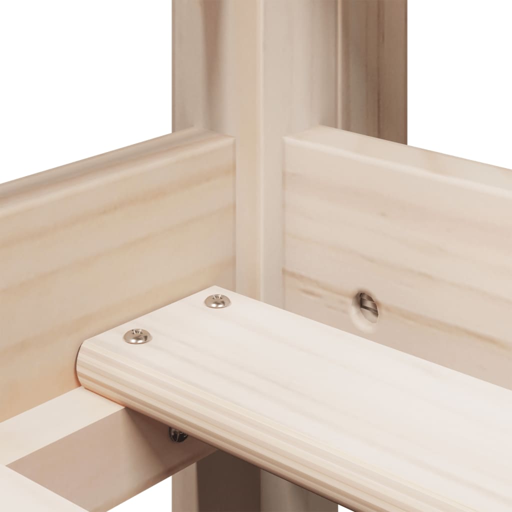 Loft Bed with Ladder and Roof without Mattress 90x200 cm - Bargainia.com - 8721102670480 - 3282150