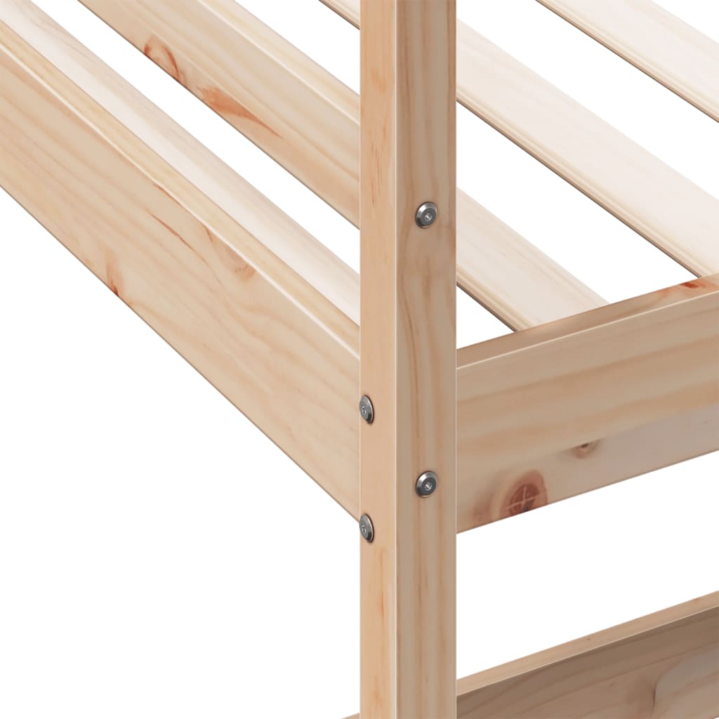 Loft Bed without Mattress 100x200 cm Solid Wood Pine - Bargainia.com - 8721012429741 - 842846