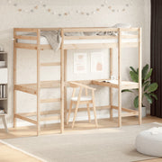 Loft Bed without Mattress 100x200 cm Solid Wood Pine - Bargainia.com - 8721012429741 - 842846