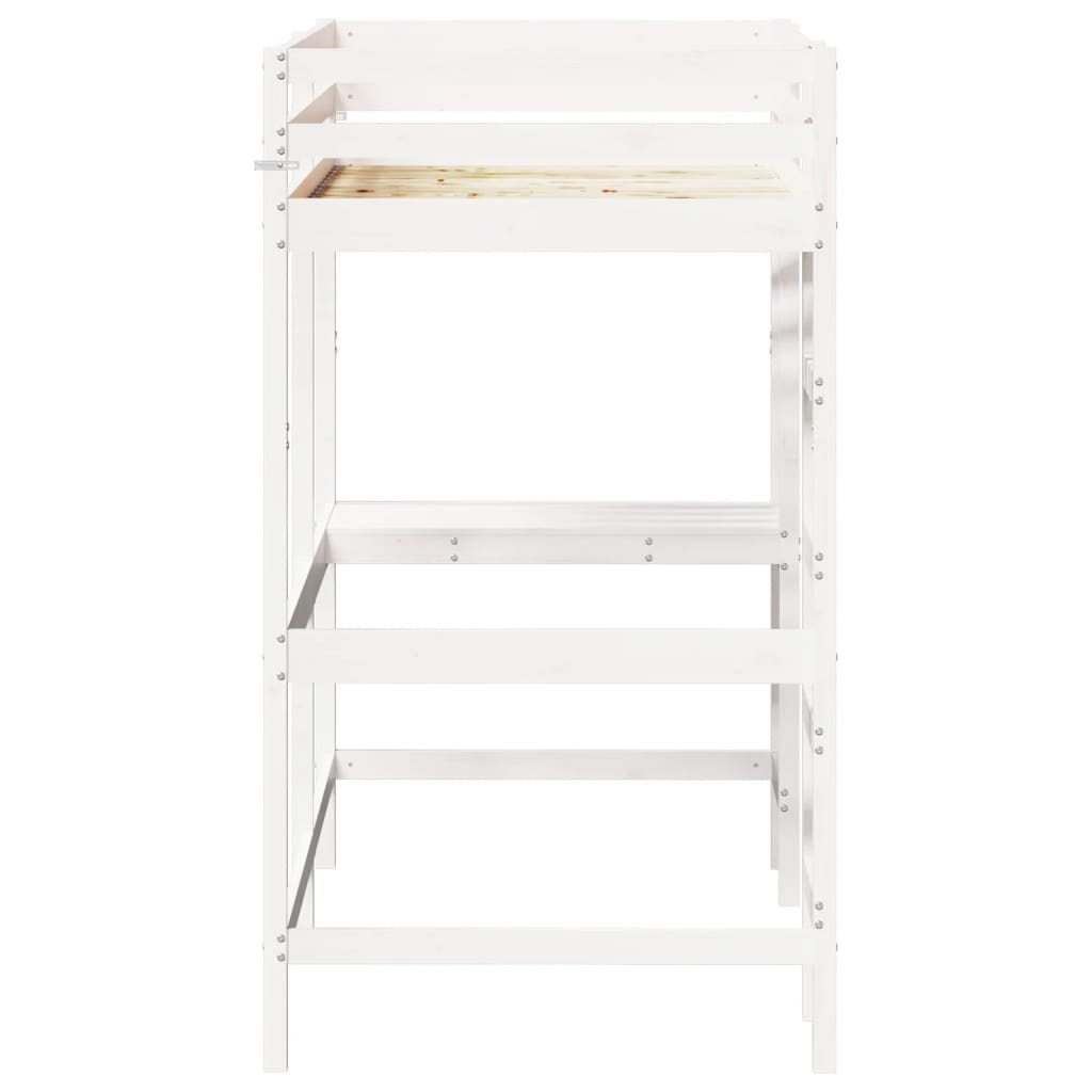 Loft Bed without Mattress White 90x200 cm Solid Wood Pine - Bargainia.com - 8721012429789 - 842851