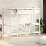 Loft Bed without Mattress White 90x200 cm Solid Wood Pine - Bargainia.com - 8721012429789 - 842851