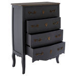Loire 4 Drawer Dark Grey Chest - Bargainia.com - 5018705424323