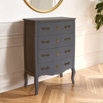 Loire 4 Drawer Dark Grey Chest - Bargainia.com - 5018705424323