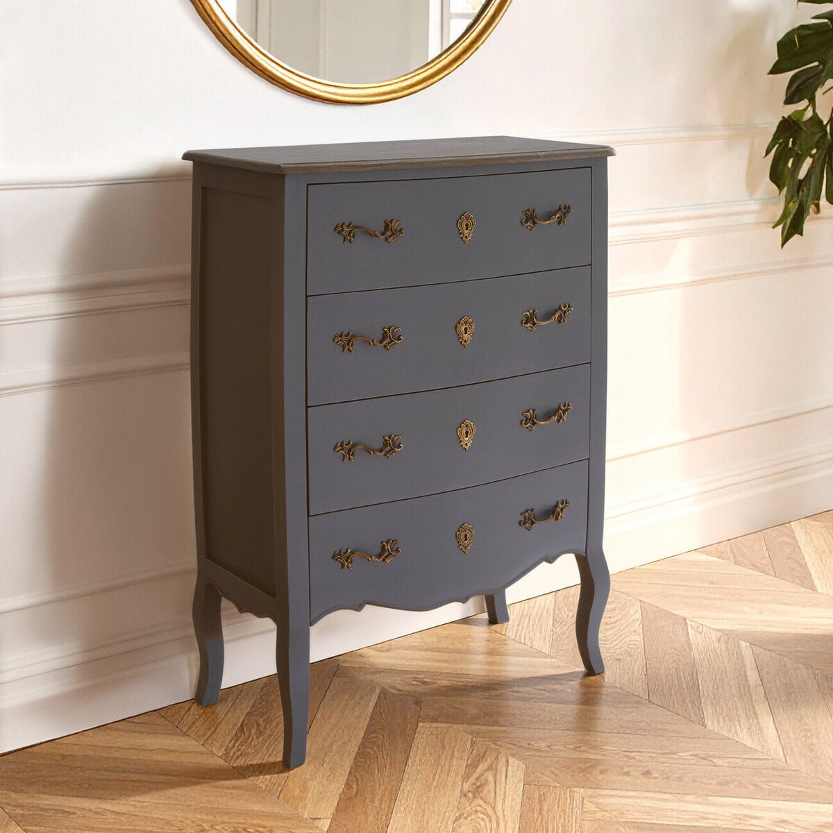 Loire 4 Drawer Dark Grey Chest - Bargainia.com - 5018705424323