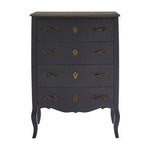 Loire 4 Drawer Dark Grey Chest - Bargainia.com - 5018705424323