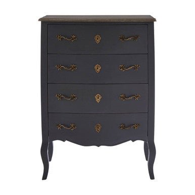Loire 4 Drawer Dark Grey Chest - Bargainia.com - 5018705424323