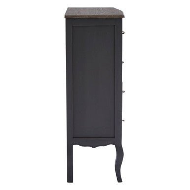 Loire 4 Drawer Dark Grey Chest - Bargainia.com - 5018705424323