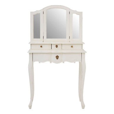 Loire Dressing Table With Mirror White - Bargainia.com - 5018705424033