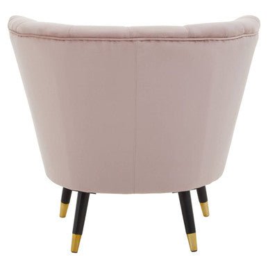 Loretta Dusky Pink Velvet Shell Accent Chair - Bargainia.com - 5018705945767