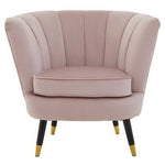 Loretta Dusky Pink Velvet Shell Accent Chair - Bargainia.com - 5018705945767