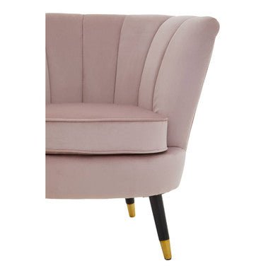 Loretta Dusky Pink Velvet Shell Accent Chair - Bargainia.com - 5018705945767