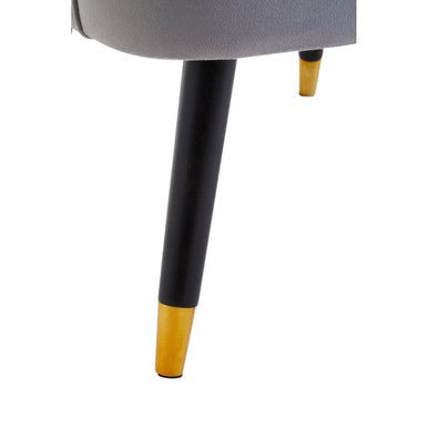 Loretta Grey Velvet Cut Out Back Chair - Bargainia.com - 5018705945163