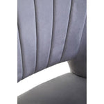 Loretta Grey Velvet Cut Out Back Chair - Bargainia.com - 5018705945163