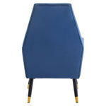 Loretta Midnight Blue Velvet Button Detail Chair - Bargainia.com - 5018705945668