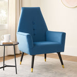 Loretta Midnight Blue Velvet Button Detail Chair - Bargainia.com - 5018705945668