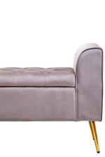 Loretta Mink Velvet Ottoman Storage Bench - Bargainia.com - 5018705945477