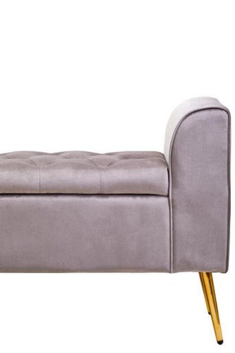 Loretta Mink Velvet Ottoman Storage Bench - Bargainia.com - 5018705945477