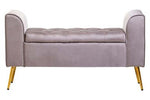 Loretta Mink Velvet Ottoman Storage Bench - Bargainia.com - 5018705945477