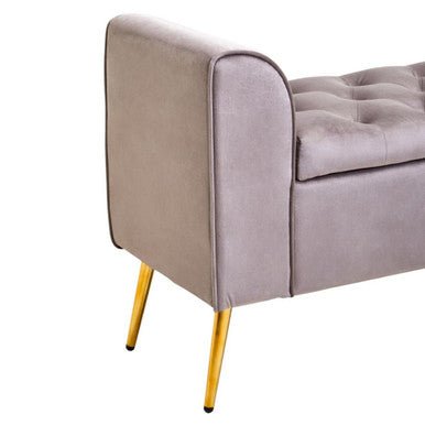 Loretta Mink Velvet Ottoman Storage Bench - Bargainia.com - 5018705945477