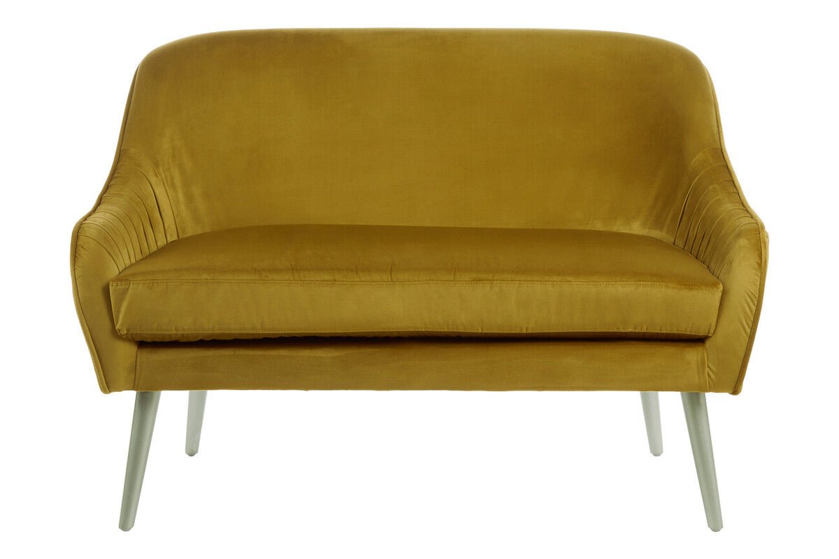 Louxor Mustard Velvet Sofa - Bargainia.com - 
