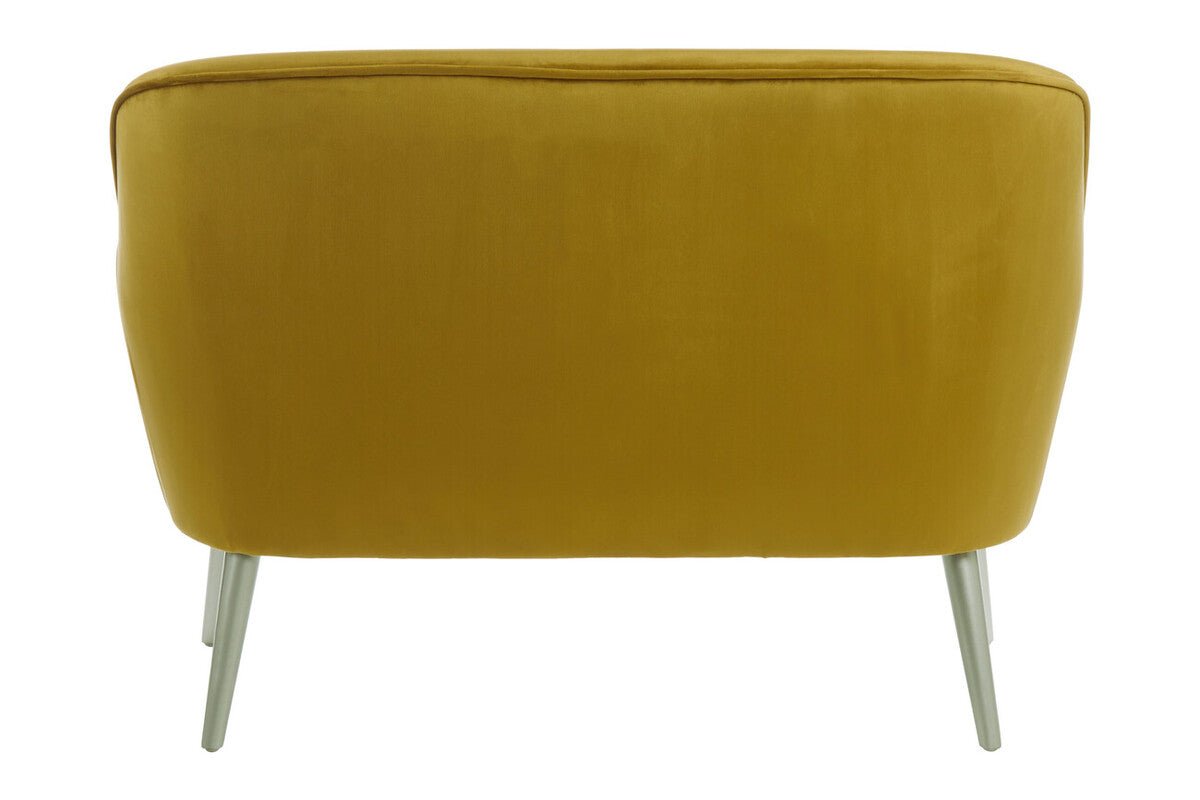 Louxor Mustard Velvet Sofa - Bargainia.com - 