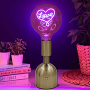 Love LED Neon Text Brass Accent Decorative Lamp Clearance