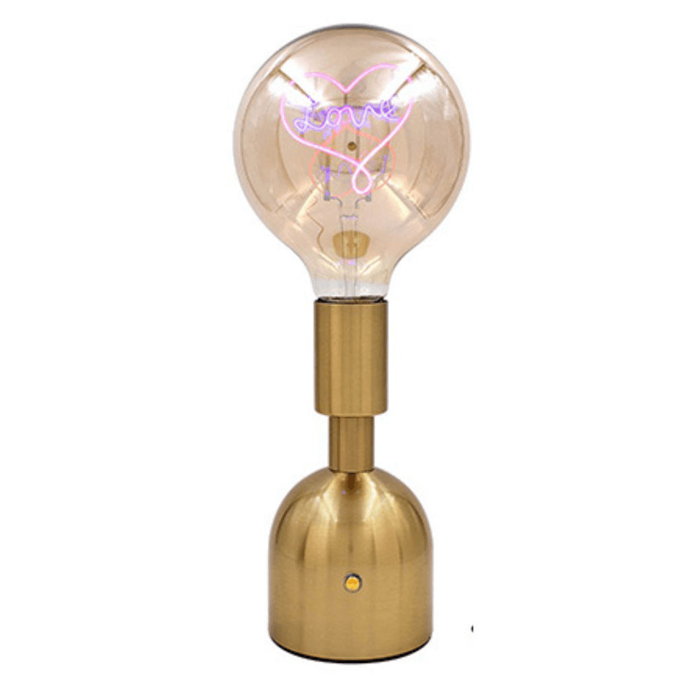 Love LED Neon Text Brass Accent Decorative Lamp Clearance