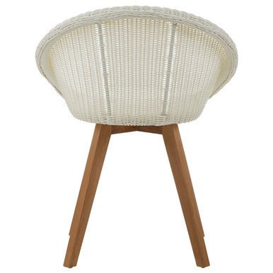 Lovina White Rattan Effect Dining Chair - Bargainia.com - 5018705446837